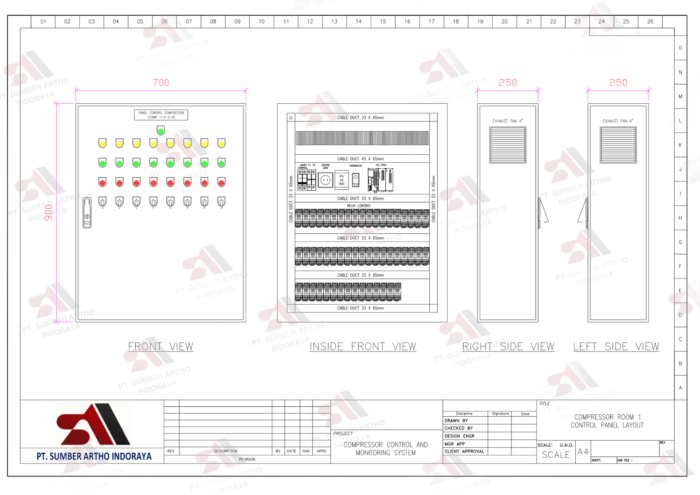Installation Wiring Panel Compressor Room