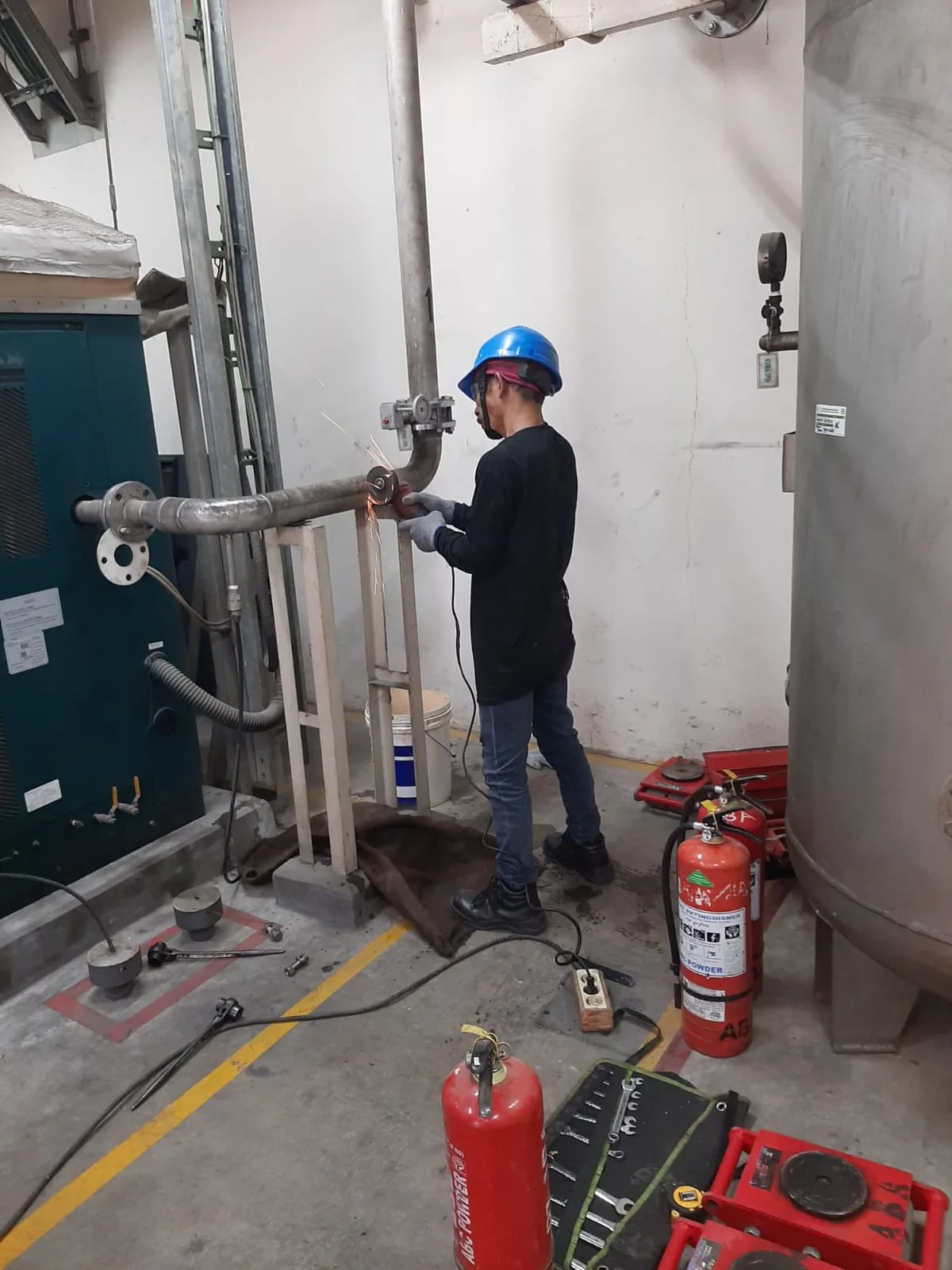 Process Connection Pipe Compressor Layanan Instalasi Kompresor