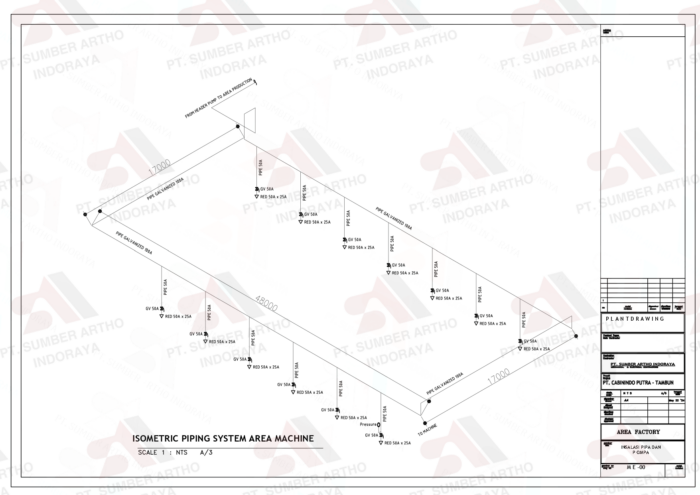 Drawing Installation Piping System and Pump - Image 3