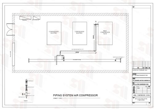Drawing Installation New Compressor Inverter 75KW