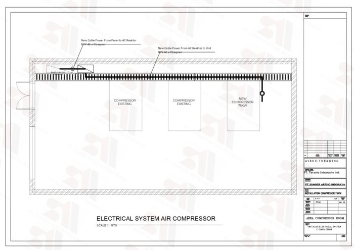 Drawing Installation New Compressor Inverter 75KW - Image 3