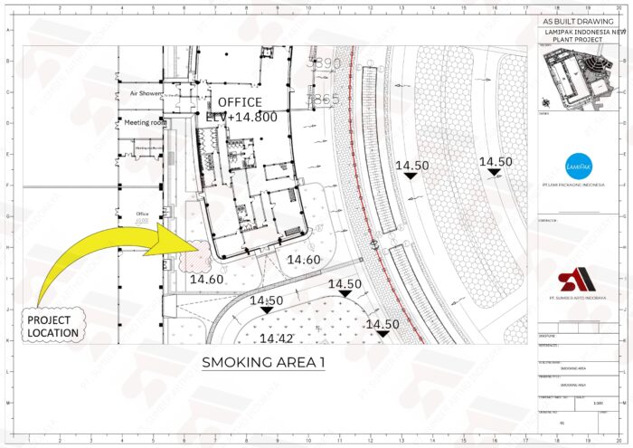 Drawing Design Smoking Area - Image 2