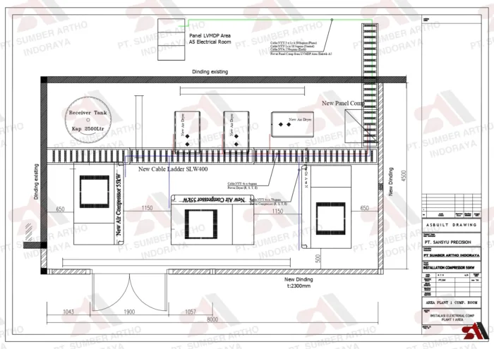 Drawing Installation New Compressor 55kW 3 Unit - Image 3