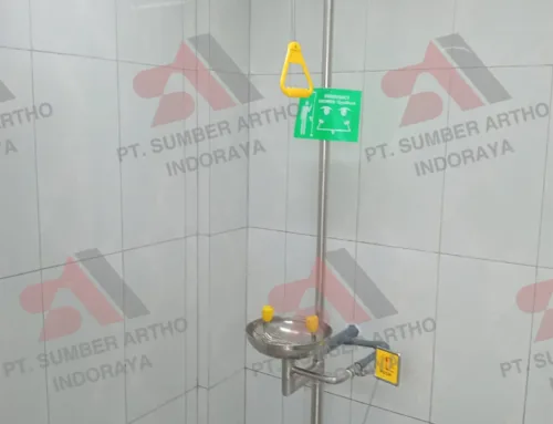 Instalasi Emergency Shower dan Sink untuk WWTP | PT. Lami Packaging Indonesia